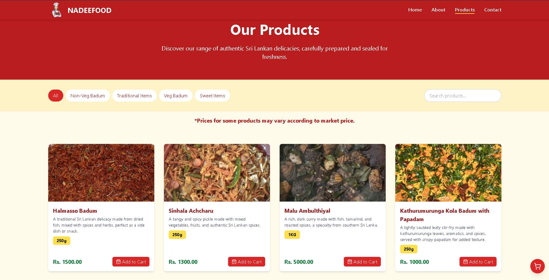 Product Catalog