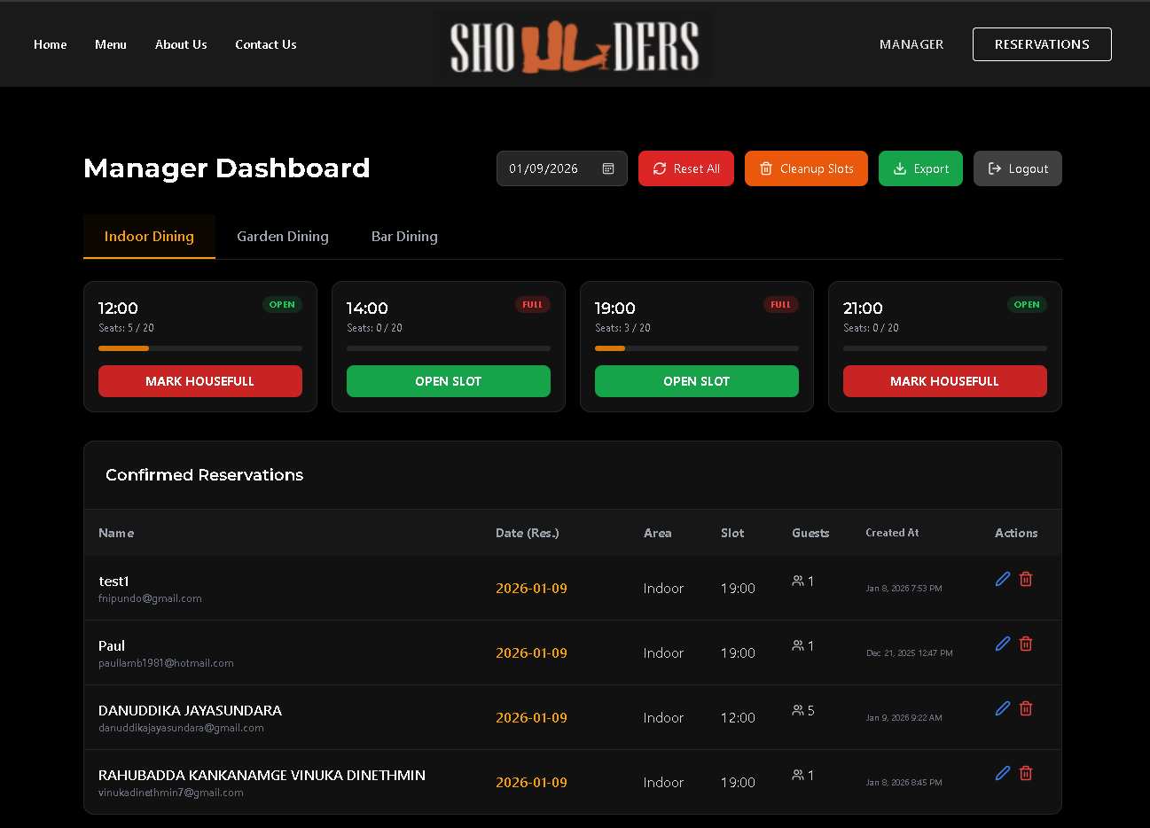 Manager Portal