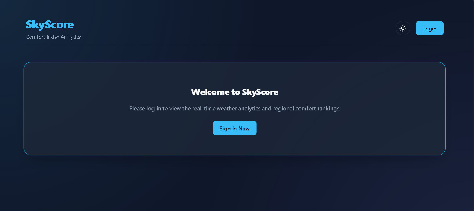 Main Dashboard View